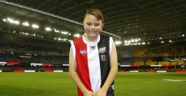 Kyen sold his footy cards to raise money for Cancer Council